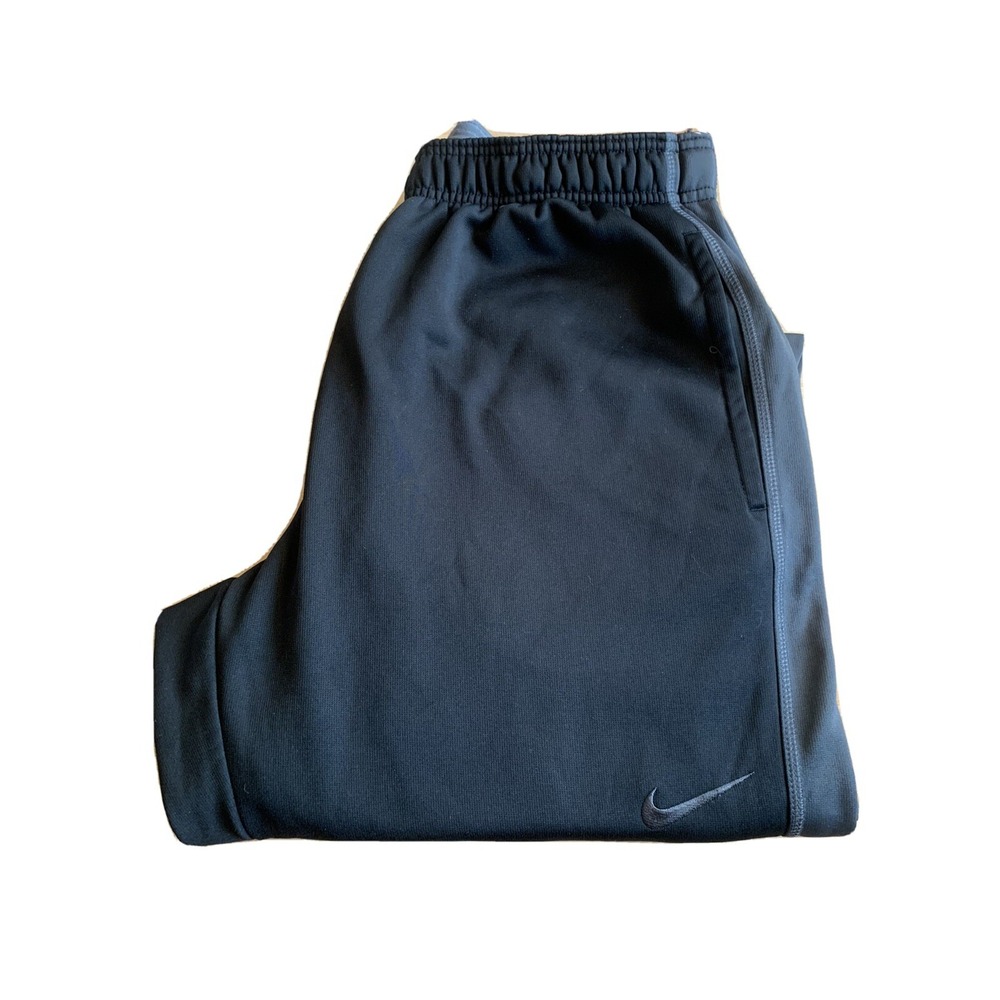 Nike Mens Size Large Black Gray‎ stripes Therma-Fit Training Jogger Pants